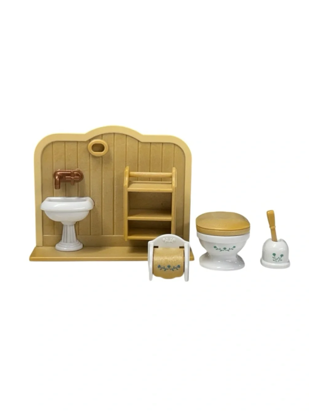 Sylvanian Families Calico Critters Bathroom Sink Shower Faucet Shower Curtain